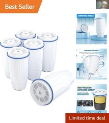Fast Filtration Pack of 6 Water Filters – 10 Min Purification for Cleaner Taste