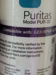 Puritas Model PUR-32 Refrigerator Replacement Filter GE RPFWE & RPWF
