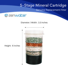 ZEN WATER GENUINE REPLACEMENT 5-STAGE MINERAL CARTRIDGE for Countertop