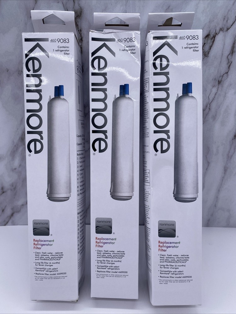 3 Pack Lot Kenmore 4609083 Replacement For Refrigerator Water Filter 4609030