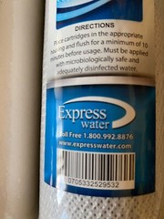 Express reverse osmosis water filters.. 2 Carbon filters and one Sediment filter