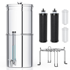 6-Stage Stainless Steel Gravity Water Filter System – 2.25 Gallon Capacity