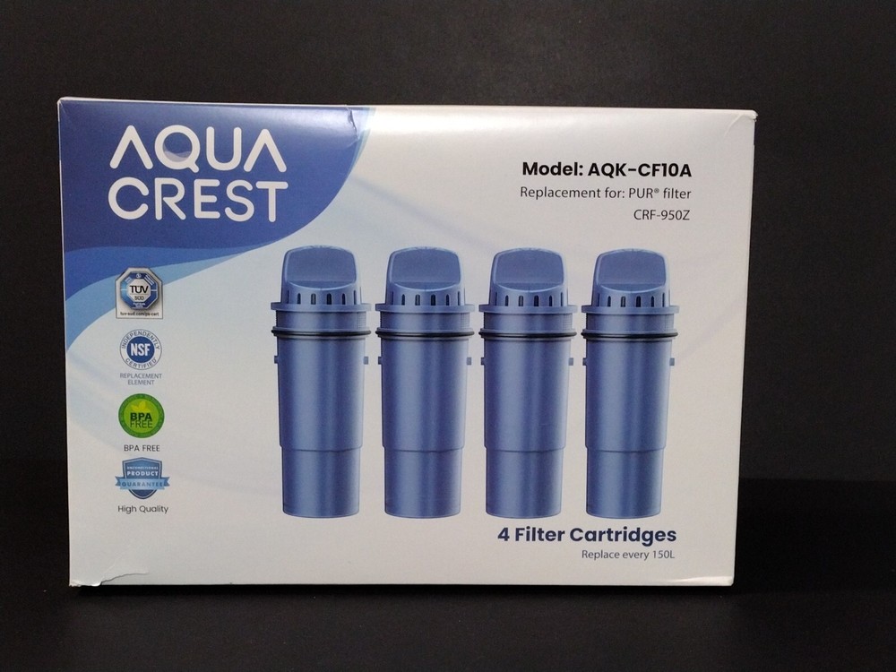 New 4 Pack – AQUA CREST AQK-CF10A Replacement for CRF-950Z – Sealed Filters