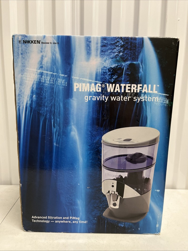 Nikken PiMag Waterfall Filtration System #1384 Gravity Alkaline Water Filter