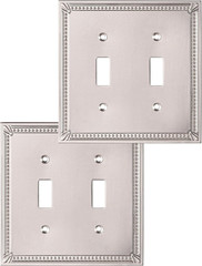 Sunken Pearls Heavy Duty Decorative Wall Plate Switch Plate Outlet Cover (Double