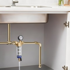 Reusable Spin Down Whole House Sediment Water Filter System 40 Micron 3/4″ FNPT