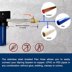 2-Stage Whole House Water Filtration System, 50000 Gal. Capacity with 3/4 In. Pu