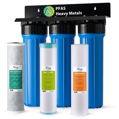 iSpring WGB32B-PFKS Whole House Water Filter, PFAS & Heavy Metals, 3-Stage