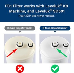 FC1 Water Filter Compatible with Enagic Leveluk F8, HG-N, K8, SD501, JRIV