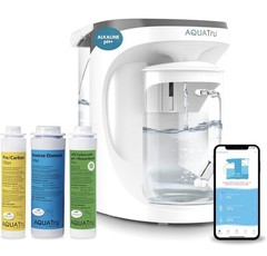 AquaTru Carafe ALKALINE Smart WIFI Countertop RO Water Purifier 4-Stage NEW
