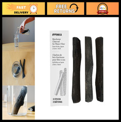 Water Purifying Charcoal Sticks – 3 Pack – Filters 2 Liters Each – Great Taste