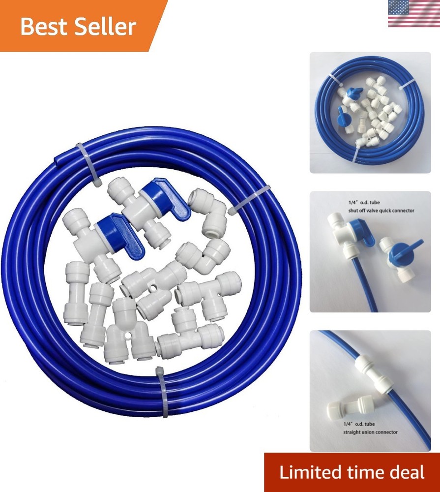 High-Density Polyethylene 10m RO Water Supply Tube with 10 Quick Connectors