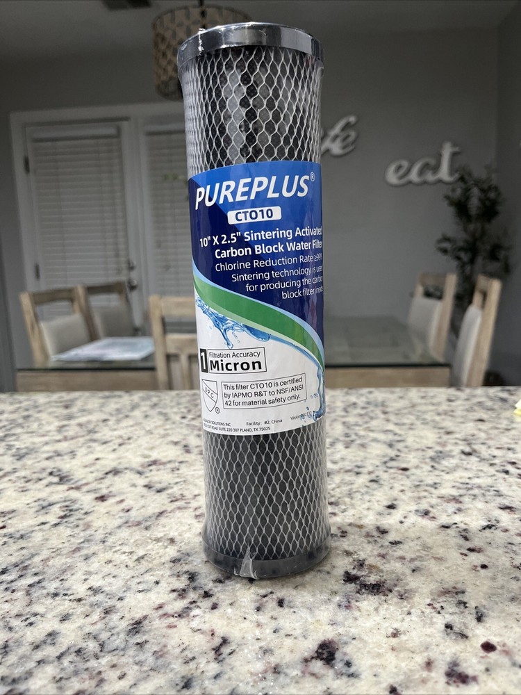  PUREPLUS 1 Micron 2.5″x10″ Whole House Water Filter fits Aquaboon CTO10