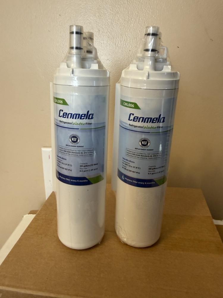 The Cenmela CML006 Replacement Refrigerator Water Filter 2-Pack New In Box USA