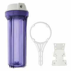Clear Standard 10 x 2.5 Inch Water Filter Housing (1/4 FPT) w Bracket Wrench