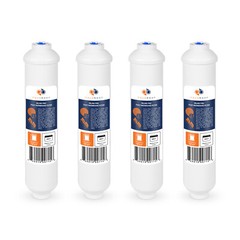 4 Pack of Inline Post/Carbon Polishing Water Filter for RO Standard Size QC