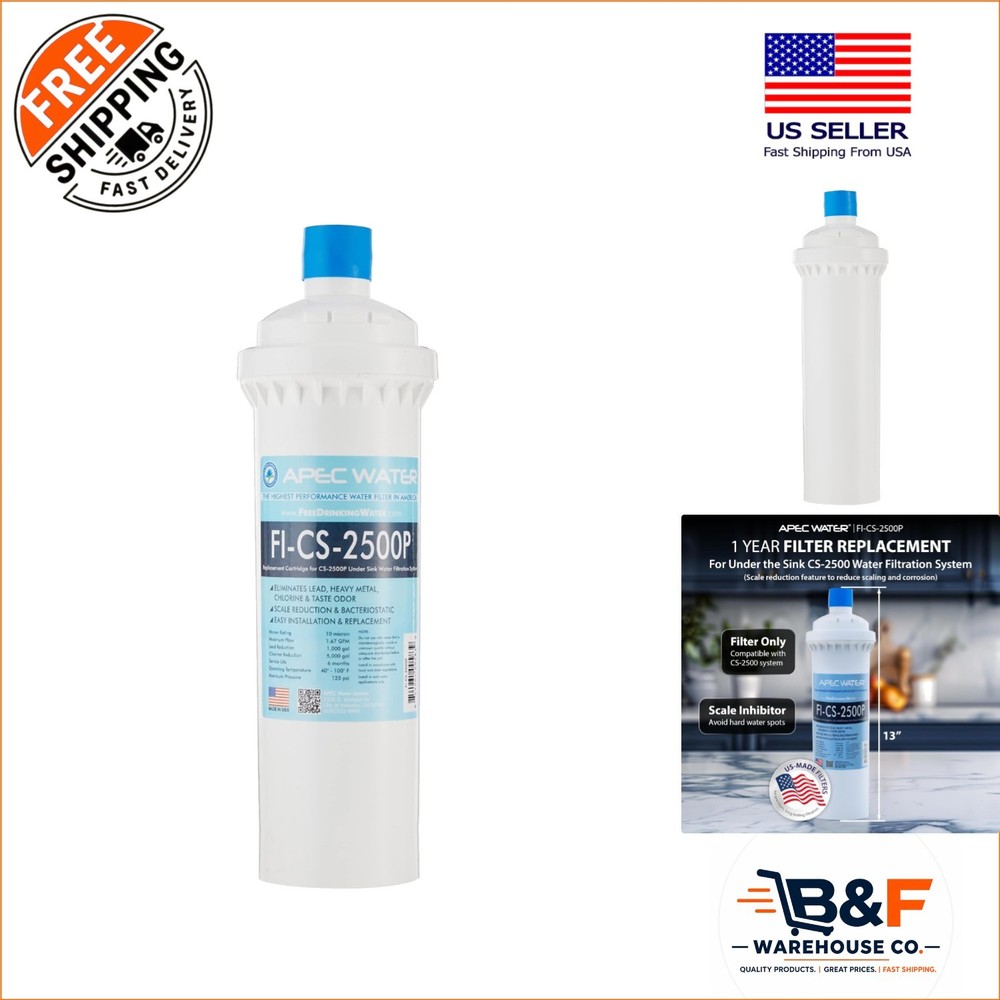 Quick-Twist APEC FI-CS-2500P Replacement Filter – Easy Installation, Great Water