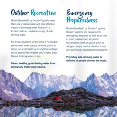 Travel Berkey Water System Blemished w/2 NEW NSF53 Certified Ceramic Filters