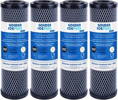 1 Micron 2.5″ x 10″ Whole House CTO Carbon Sediment Water Filter Cartridge,4PACK