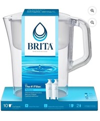 Brita Champlain 10-Cup Water Filter Pitcher + 2 Filters – SmartLight – NEW
