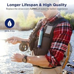 Personal Portable Water Filter Straw Filtration Purifier For Outdoor Survival