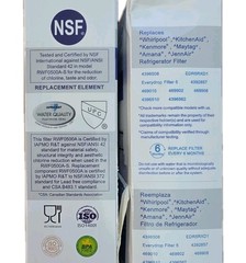 4 Pk NEW RWF0500A Refrigerator Water Filter Replacement for 4396508, 4392857