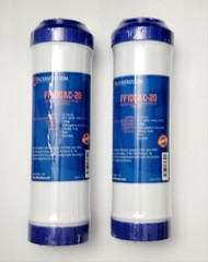 2 PACK Replacement WATER FILTER FF10GAC-20 1GPM Activated Carbon Cartridge White