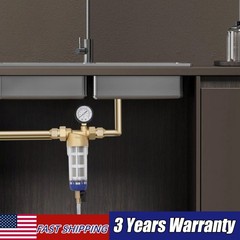 Reusable Spin Down Whole House Sediment Water Filter System 40 Micron 3/4″ FNPT