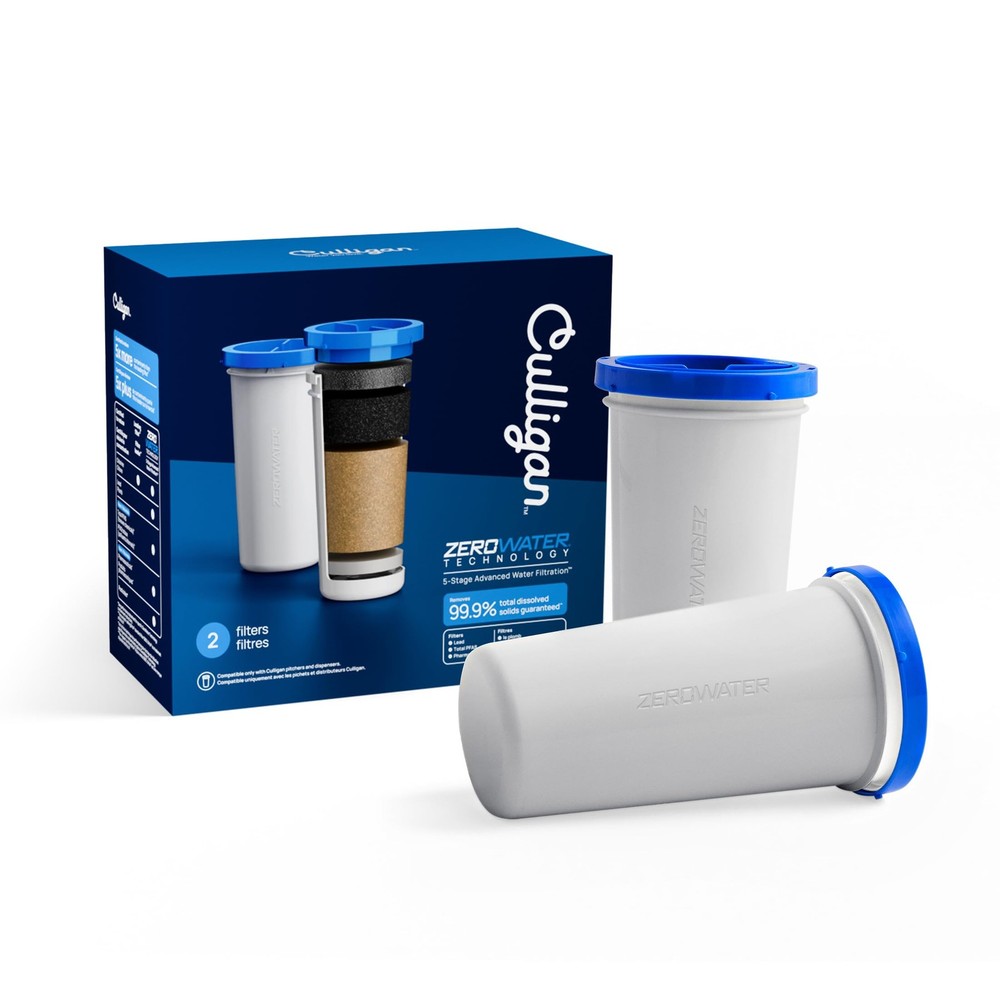 with ZeroWater Technology Replacement Filter 2-Pack, 5-Stage Advanced Water F…