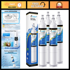 Replacement Refrigerator Water Filter 4-Pack for LG LT600P, Kenmore 46-9990, EFF