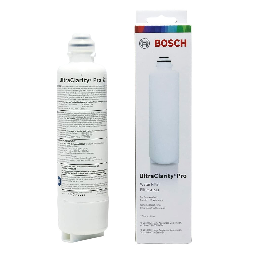 Bosch Ultra Clarity Pro Refrigerator Water Filter – White (BORPLFTR50) Genuine