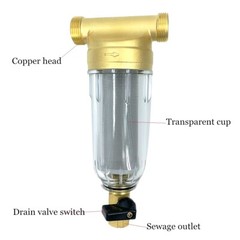 60μm Reusable Whole House Spin Down Water Filter to Remove Sediment Sand 3/4″ US