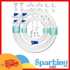 Food-Grade 1/4″ & 3/8″ O.D. Tubing with Push Connect Fittings for Easy Install