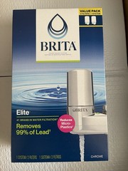 Brita Elite Faucet Mount Water Filter System Chrome With 2 Filters