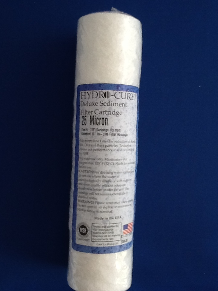HYDRO CURE DELUXE 25 MICRON 10″x2.5″ SEDIMENT FILTER – CASE OF 24 FILTERS