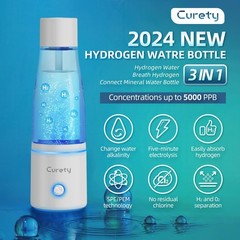 Hydrogen Water Bottle, 5000Ppb Hydrogen Water Ionizer, SPE & PEM Hydrogen Water
