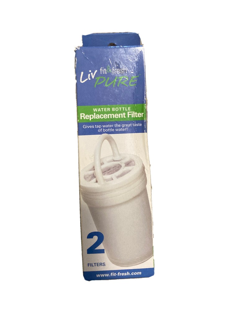 TEK Liv Pure Fit & Fresh Filtered Water Bottle Filter Replacement 2 pack