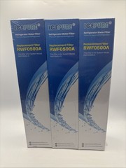 IcePure RWF0500A Water Filters 3 Pack White Replacement Filters New Sealed