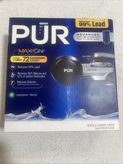 PUR Faucet Filtration System PFM200B Black & Chrome Water Filter NEW