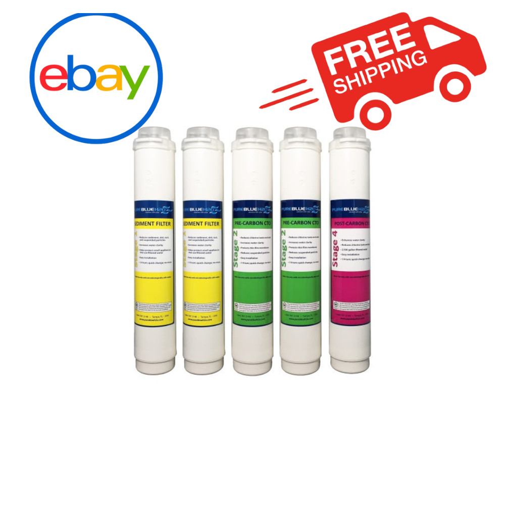 Pure Blue H2O 5-Pack Reverse Osmosis Replacement Filters – RO Water Filtration