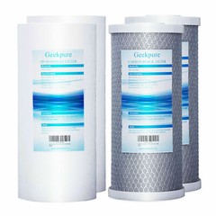 Geekpure Whole House PP Carbon Block Replacement Filters 5 Mic 4.5 x 10 Pack 4