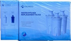 FACHIOO SH-01-W Water Pitcher Replacement Filter 3+1 Pack BPA Free White Plastic