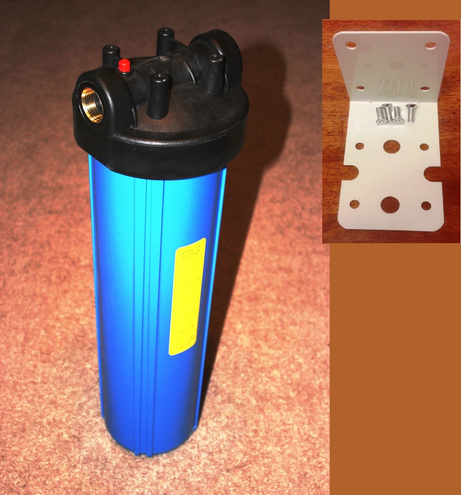 Big Blue 20″ Whole House Water Filter System (3/4″ Port) with Mounting Bracket