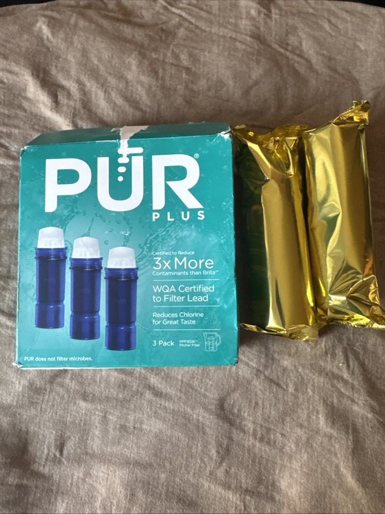 2 PACK PUR PLUS PPF951K Replacement Water Pitcher Filters Sealed Damaged Box