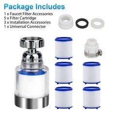 Faucet Expansion Filter Kitchen Anti-Splash 360° Rotating Head Sink Purifier USA