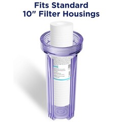 1 Micron 10″x2.5″ Grooved Sediment Water Filter Whole House Replacement 4-25Pack