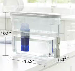 PUR PLUS 30-Cup Water Filter Dispenser White Pitcher Filtration System NEW