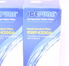 3 Pack ICEPURE Refrigerator Water Ice Maker Filters RWF4200A Replacement
