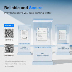 2.25G Gravity Water Filter System with Water Level Window, 3-Stage 0.01Μm Ultra-
