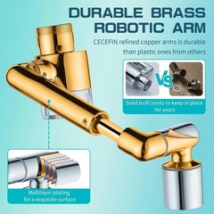 Heavy Duty 1440° Faucet Extender with NSF Certified Filter – Ideal for Families